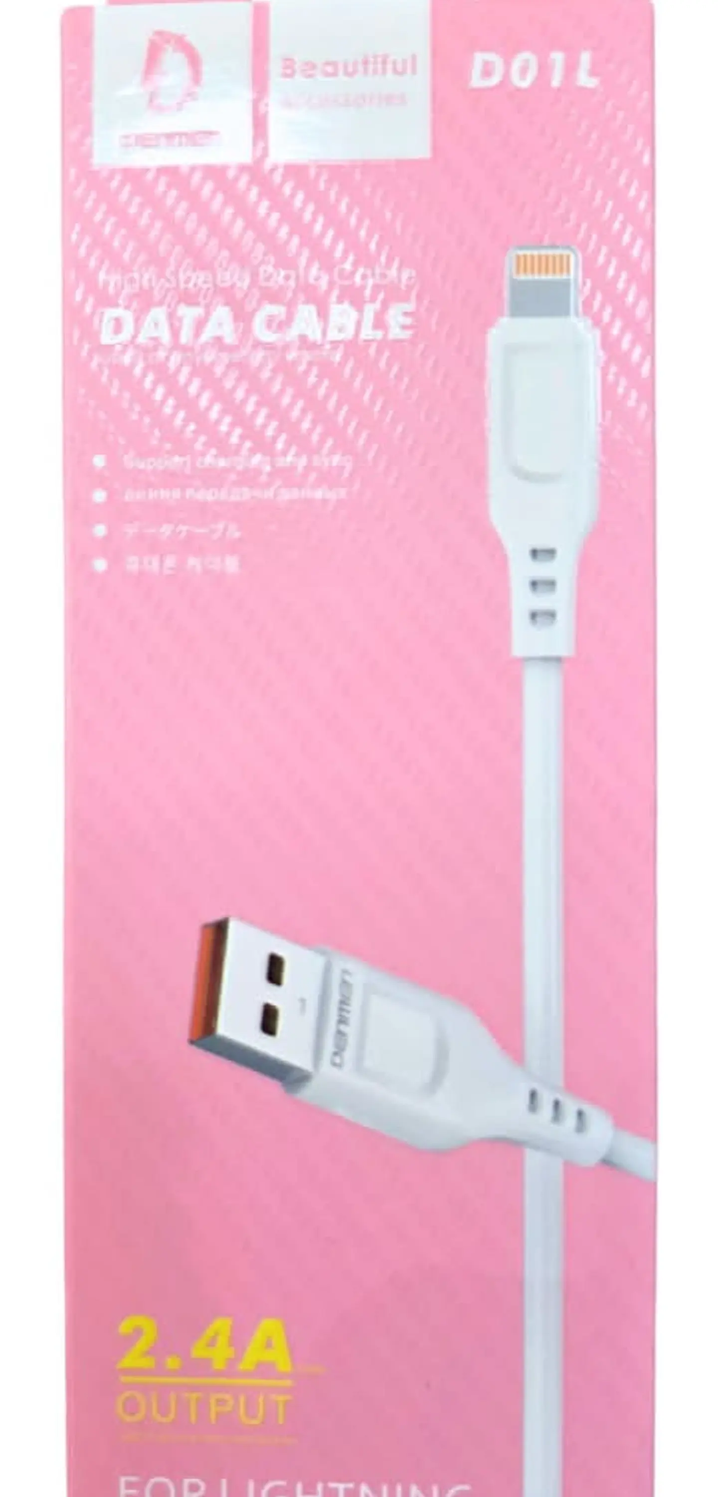 Cable USB-Lightning Carga Rápida 2.4A  2
