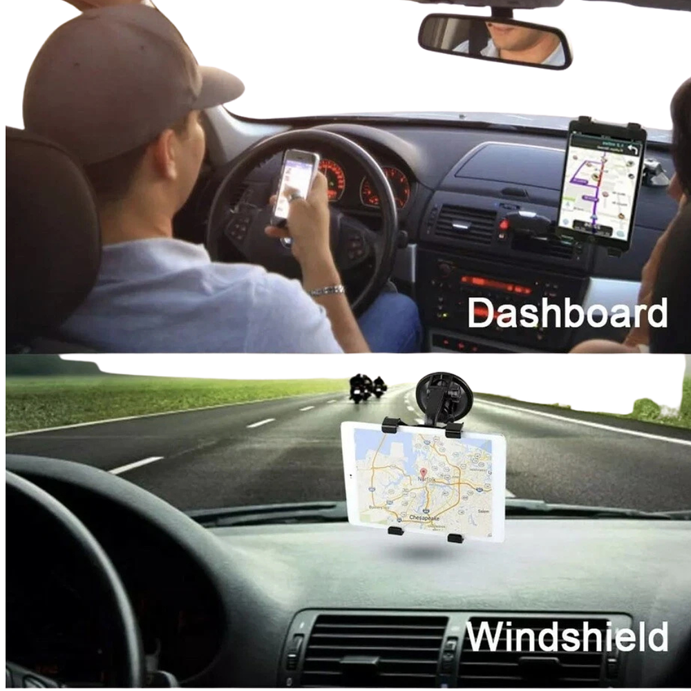 Soporte Frontal para Auto de Tablet con Ventosa Ajustable al (Tablero o Parabrisas) 