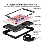 Funda Antigolpes Armadura Para iPad 10.2 7ma 8va 9na Gen