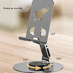 Soporte de Mesa de Acero para Tablet y Celular 360° Giratorio 
