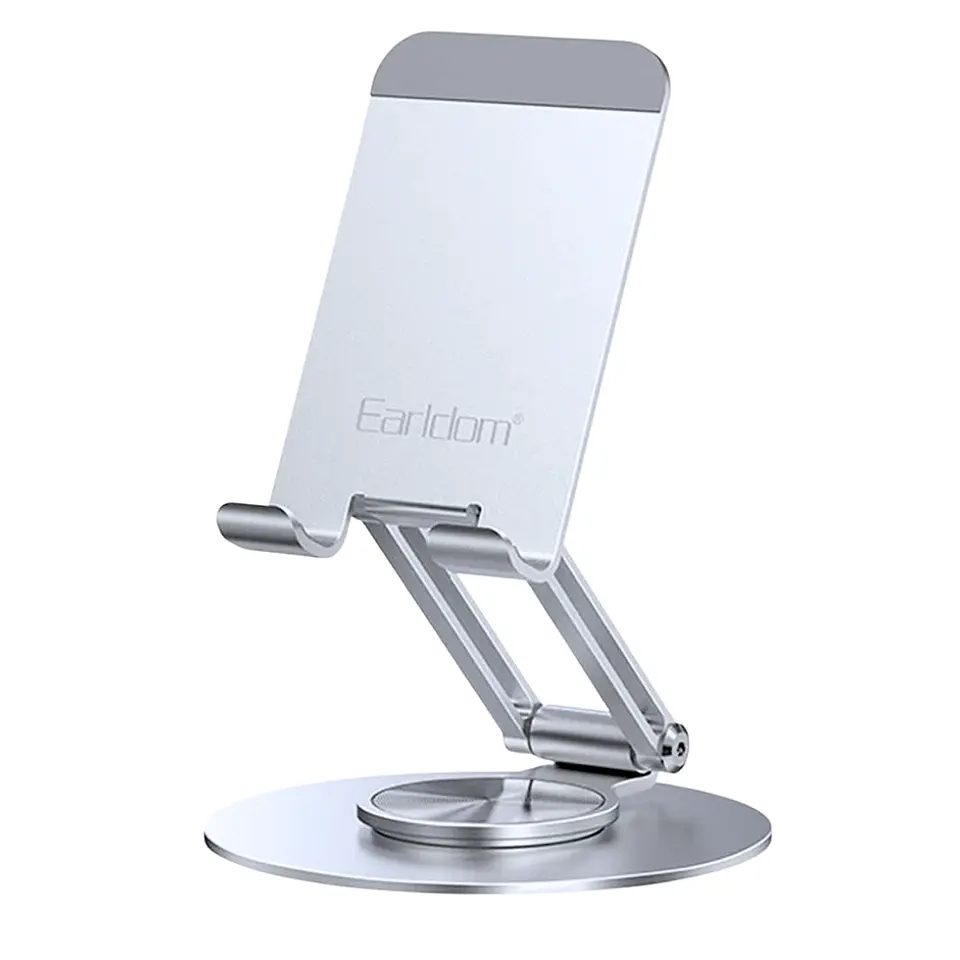 Soporte de Aluminio de Mesa y Escritorio para Celular y Tablet con Rotación 360° 1