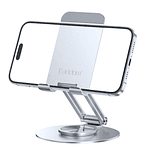 Soporte de Aluminio de Mesa y Escritorio para Celular y Tablet con Rotación 360°