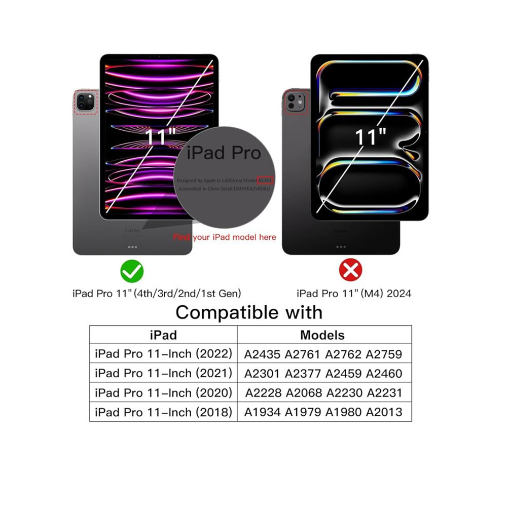 Funda con teclado Touchpad Para iPad Pro 11 2018 2020 2021 2022