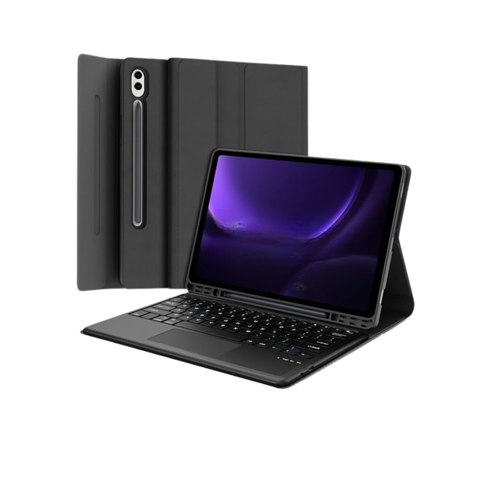 Funda Con Teclado Español Touchpad Para Samsung Galaxy S7+ / S8+ / S7 Fe 12.4