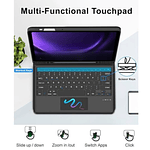 Funda Con Teclado Español Touchpad Para Samsung Galaxy S7+ / S8+ / S7 Fe 12.4