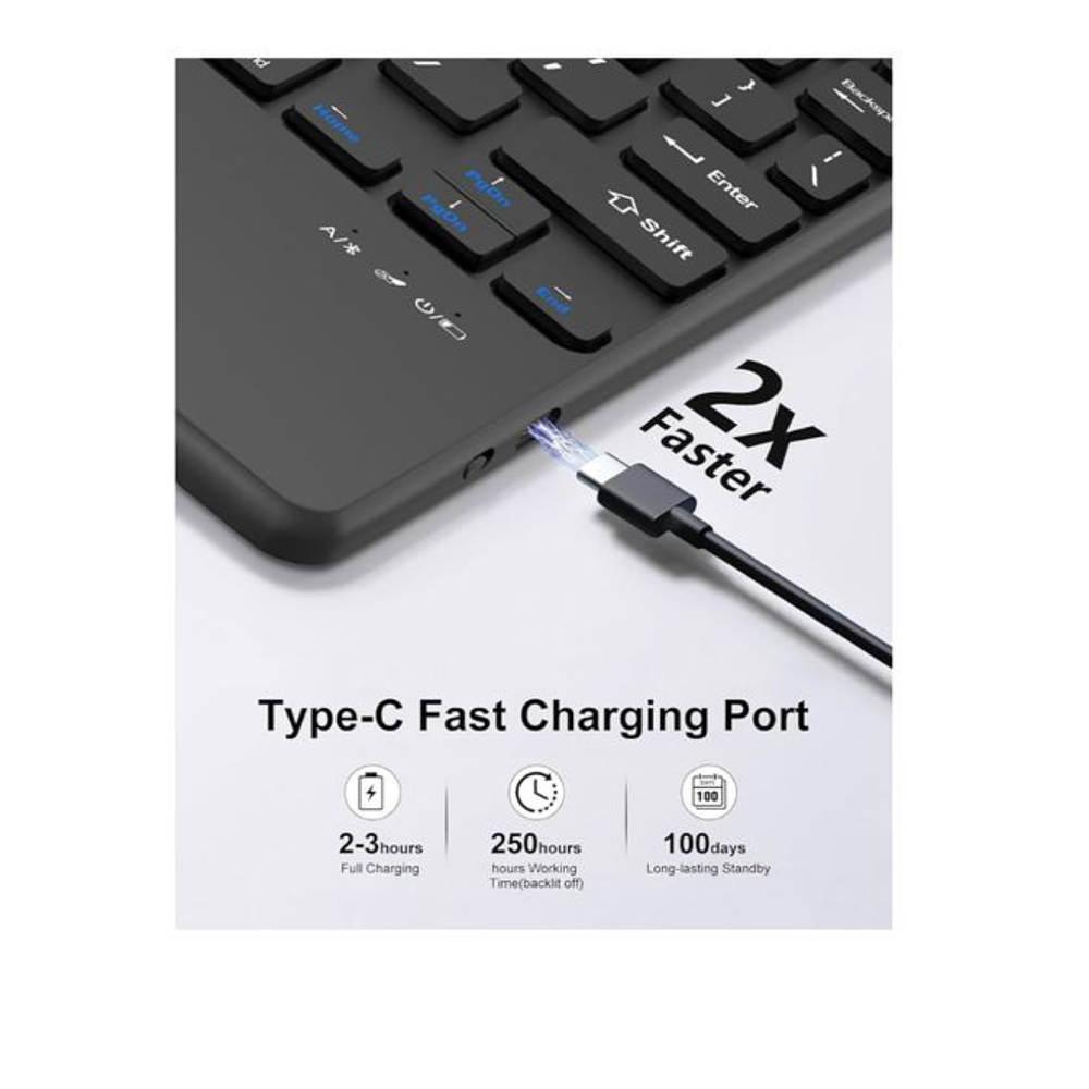 Funda Con Teclado Español Touchpad Para Samsung Galaxy S7+ / S8+ / S7 Fe 12.4