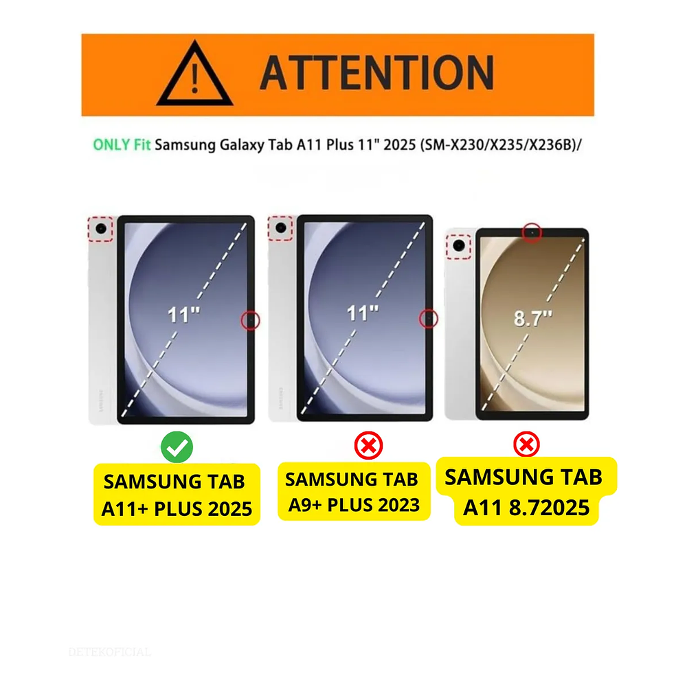 Funda Protectora 360° Giratoria Para Samsung Galaxy Tab A11+ Plus 
