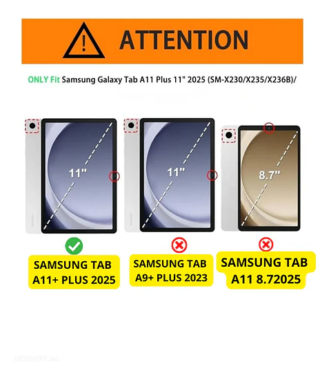 Funda Protectora 360° Giratoria Para Samsung Galaxy Tab A11+ Plus 