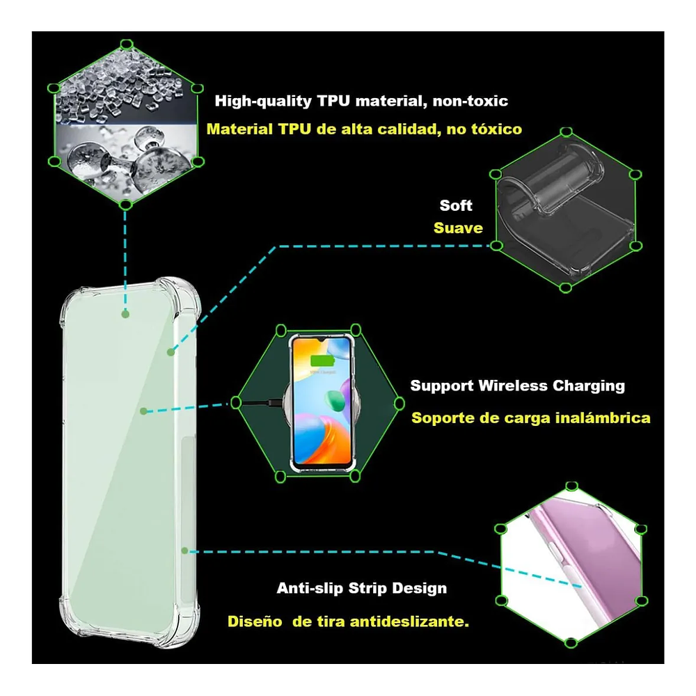 Carcasa Anti Golpes Transparente para Redmi Note 15 Pro+ Plus 5g