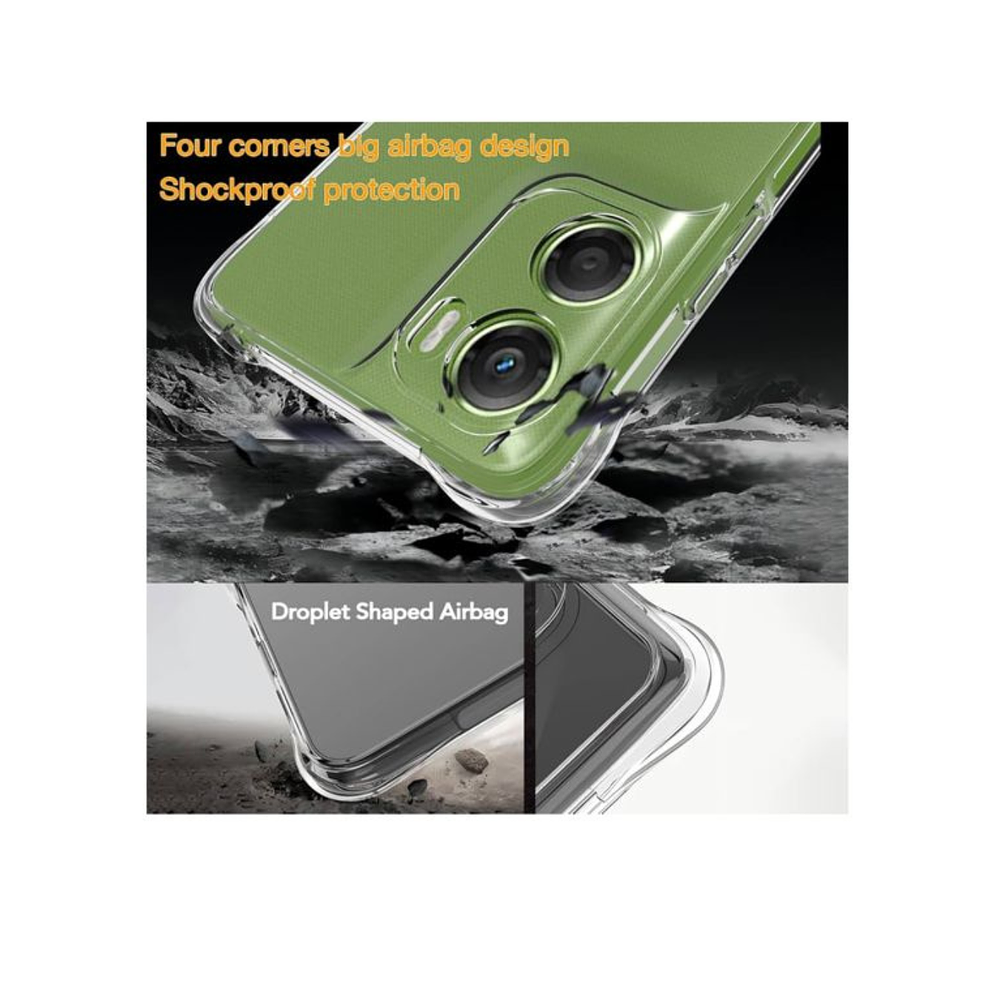 Carcasa Transparente Reforzado Para Motorola G06