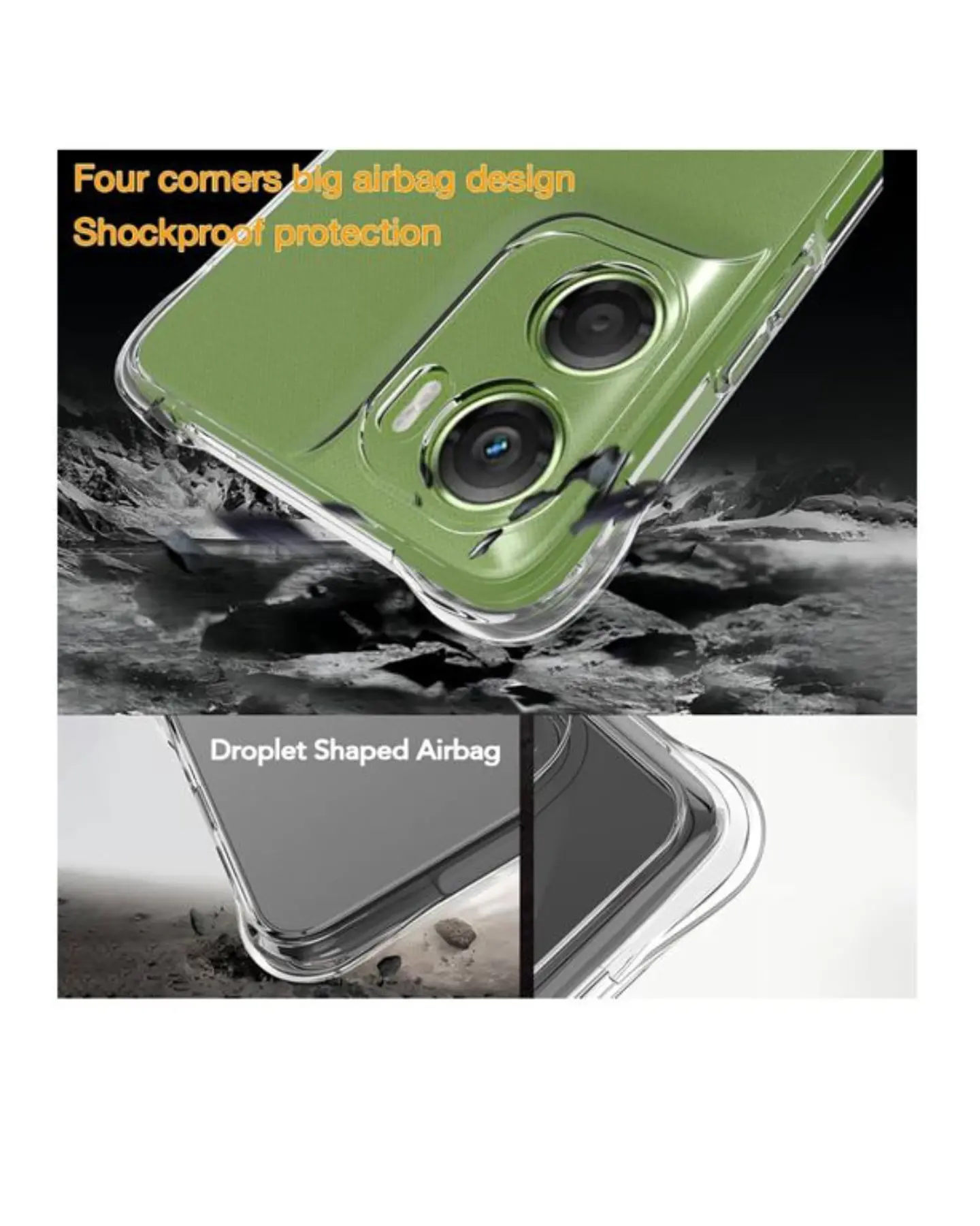 Carcasa Transparente Reforzado Para Motorola G06 3