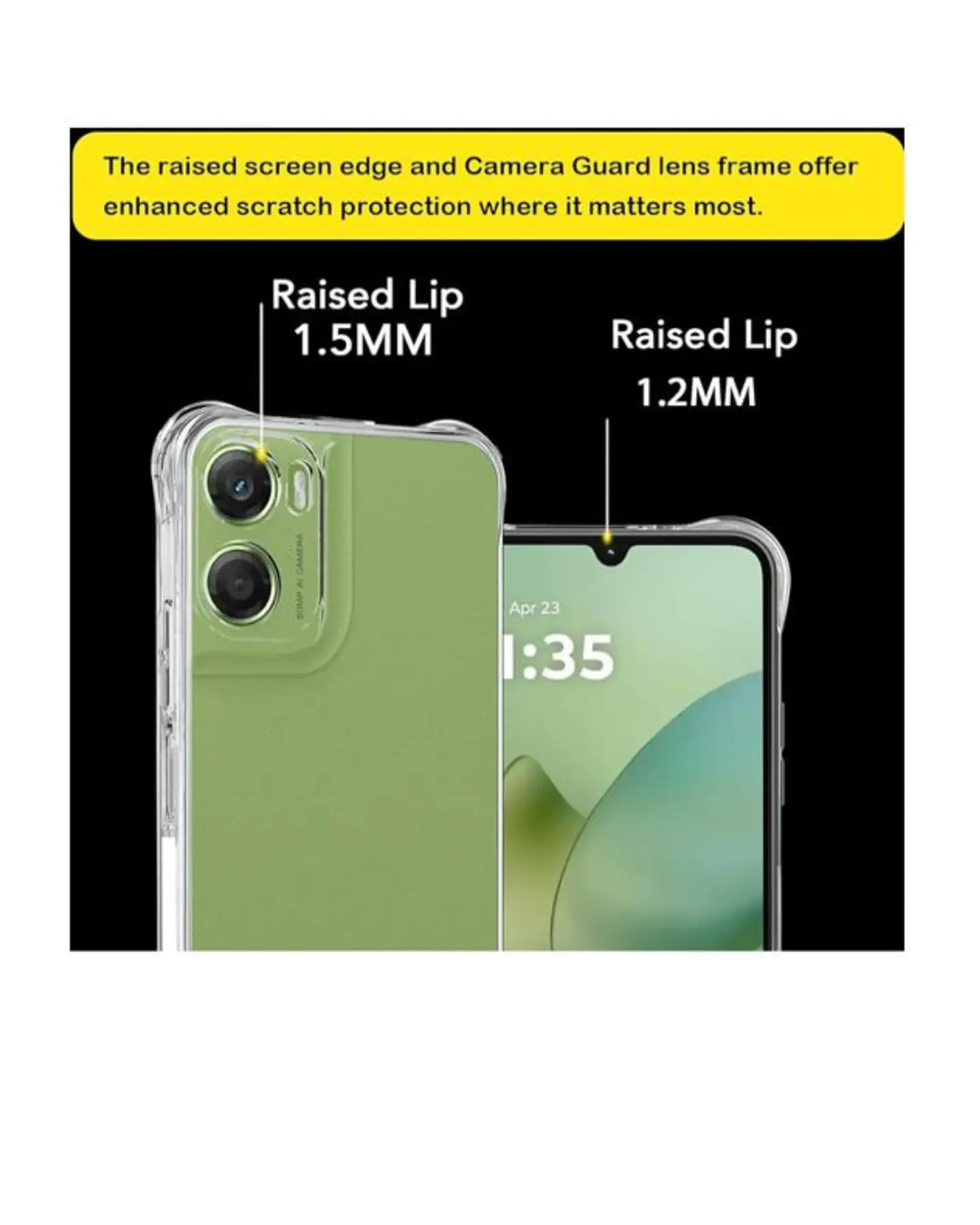 Carcasa Transparente Reforzado Para Motorola G06 4
