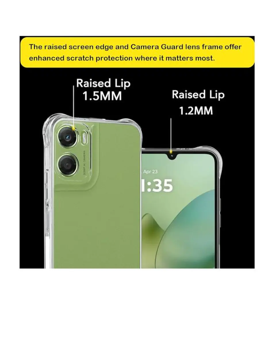 Carcasa Transparente Reforzado Para Motorola G06 4