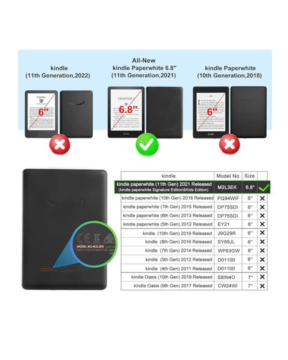 Funda Inteligente Para Kindle Paperwhite 11th Gene 2021 Con Agarre  2