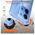 Carcasa Transparente Reforzado Para Xiaomi Redmi 15C 5G 