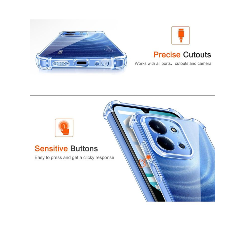 Carcasa Transparente Reforzado Para Xiaomi Redmi 15C 5G 