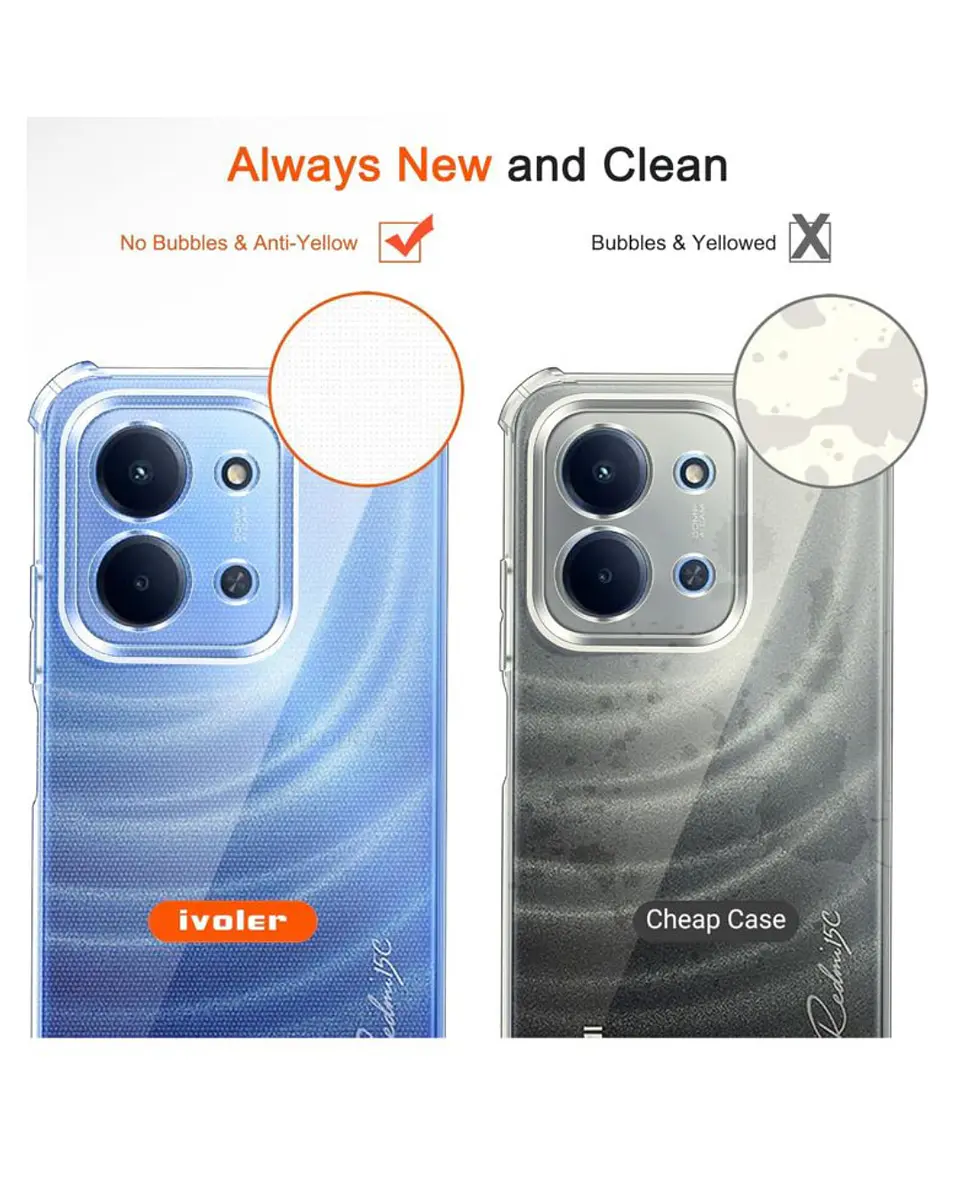 Carcasa Transparente Reforzado Para Xiaomi Redmi 15C 5G  6