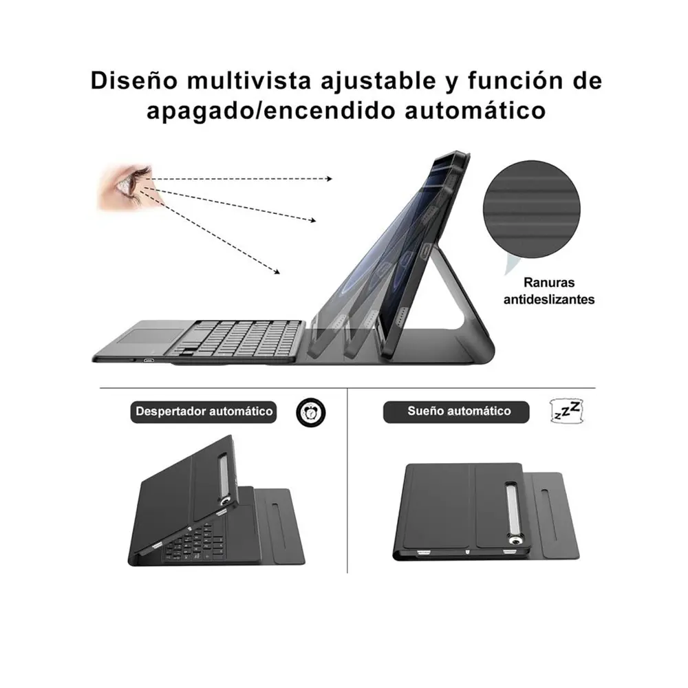 Funda Con Teclado Español Touchpad Para Samsung S10 Lite 