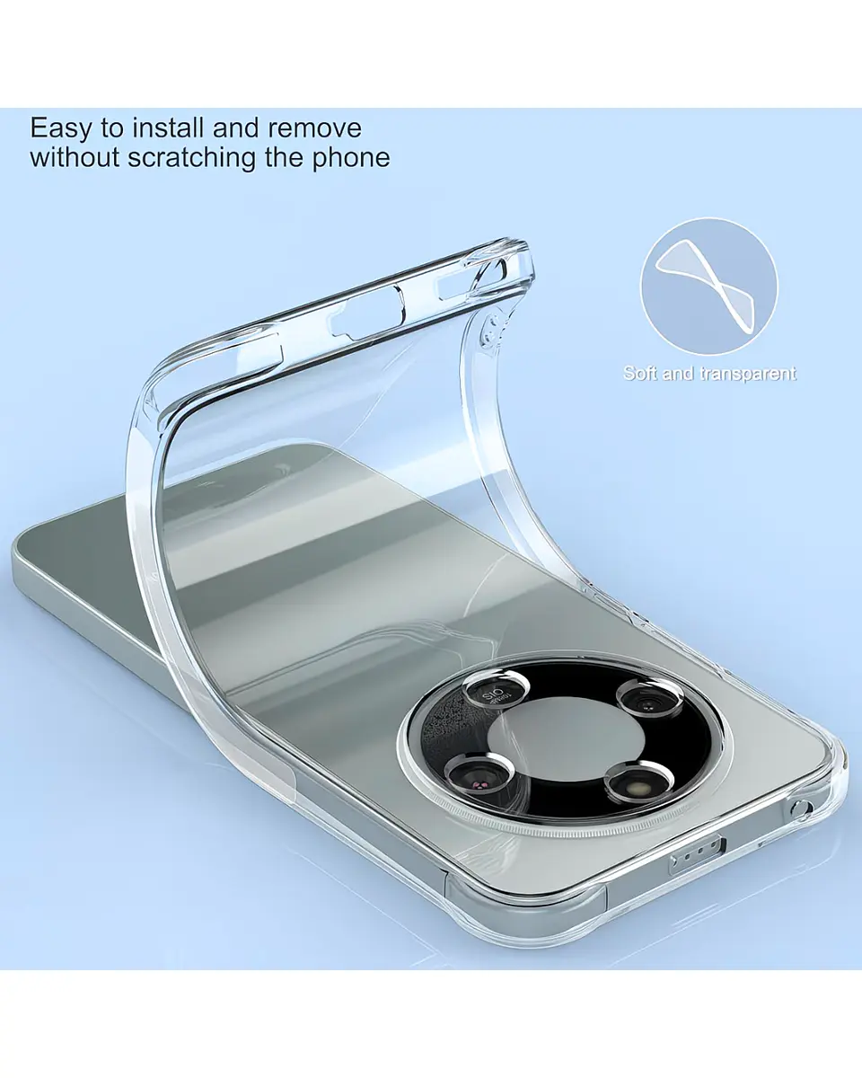Carcasa Transparente Para Honor Magic 8 lite 5