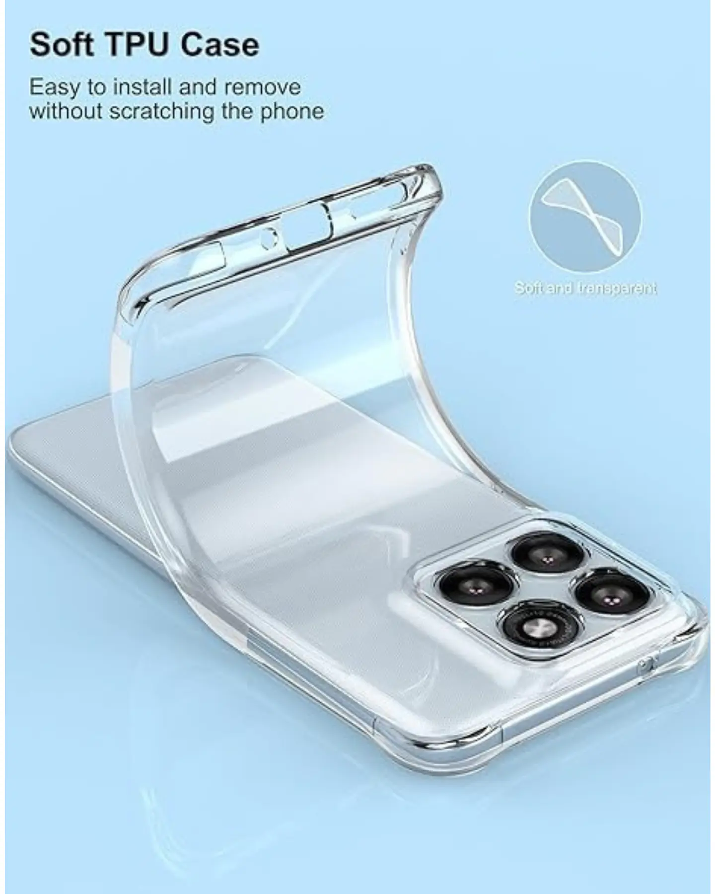 Carcasa Transparente Reforzada para Motorola Edge 70 5g 5