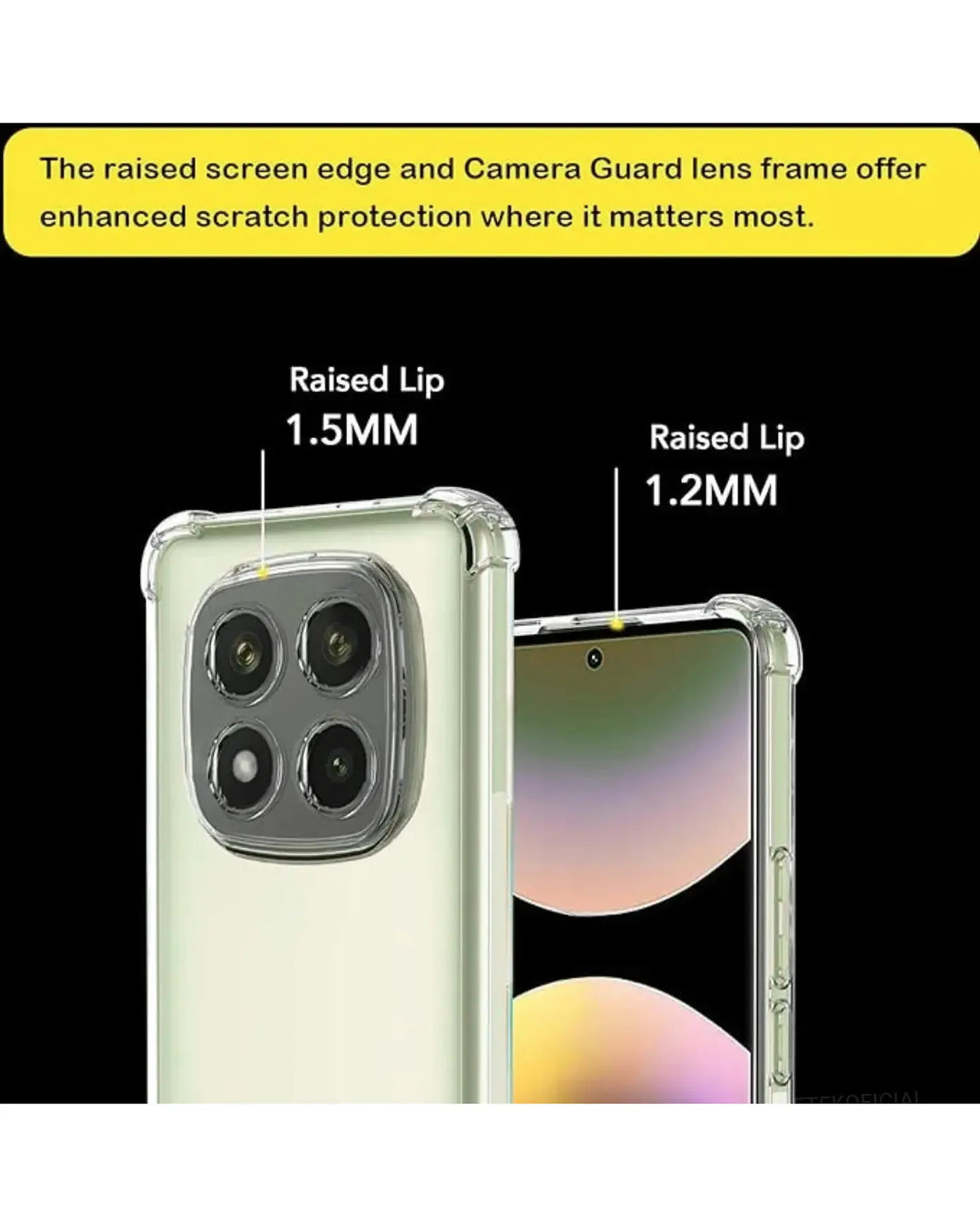 Carcasa Anti Golpes Transparente Para Redmi Note 15 4G / Note 15 5G 3