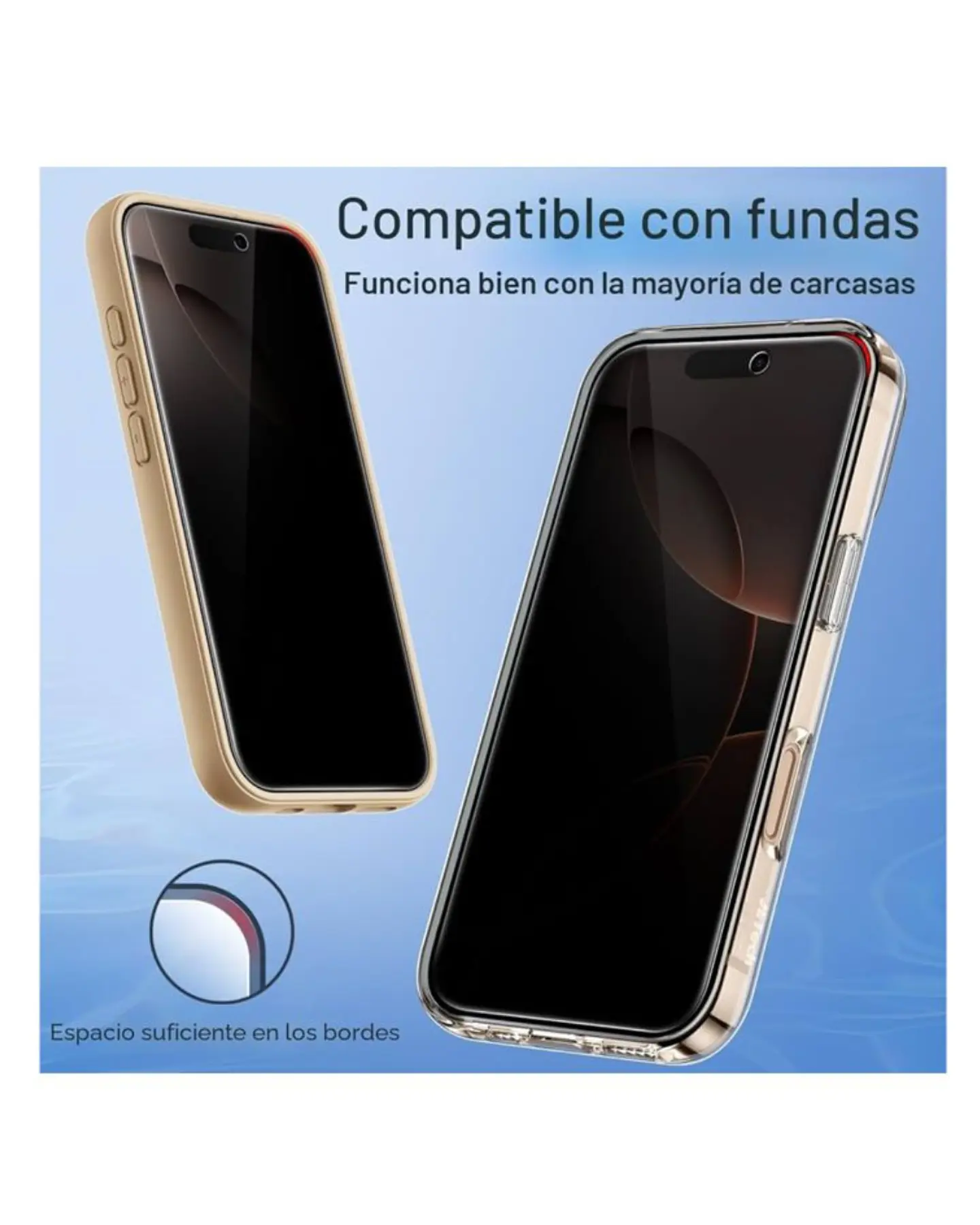 Lamina Mica De Vidrio Antiespía Para iPhone 16 Pro Max  5