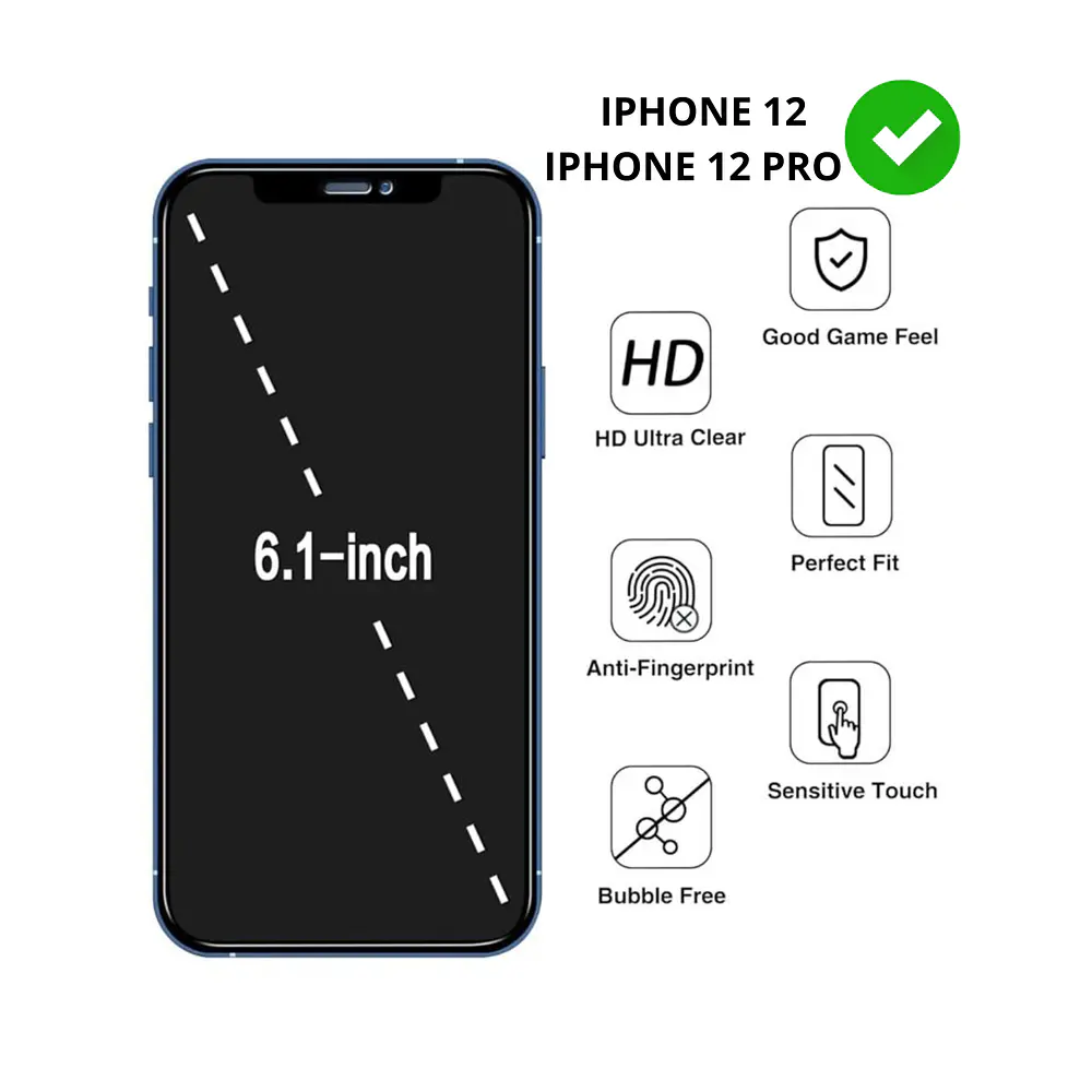 Lamina Mica De Vidrio Antiespía Para iPhone 12 iPhone 12 Pro