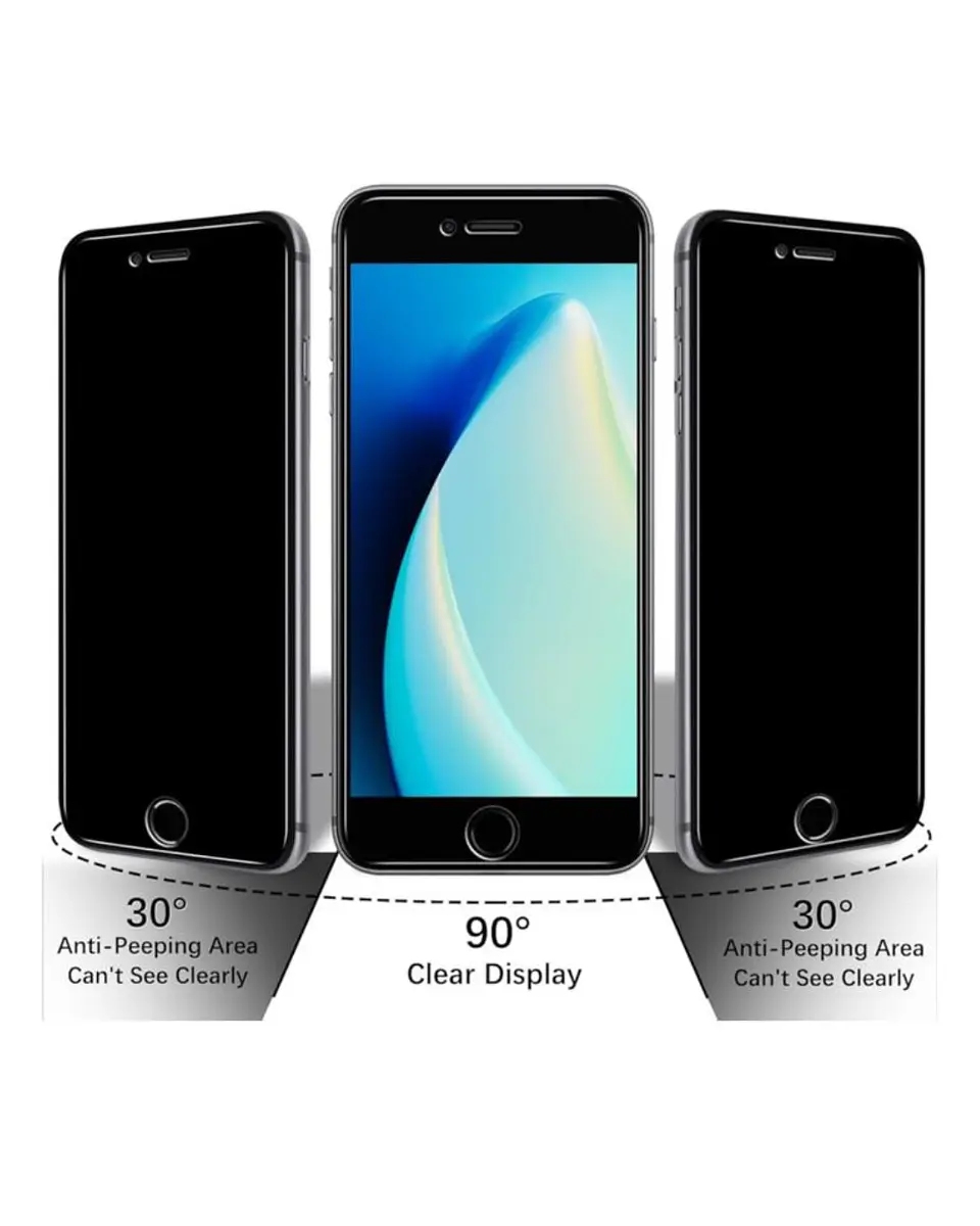 Lamina Mica De Vidrio Antiespía Para iPhone 7 iPhone 8  3