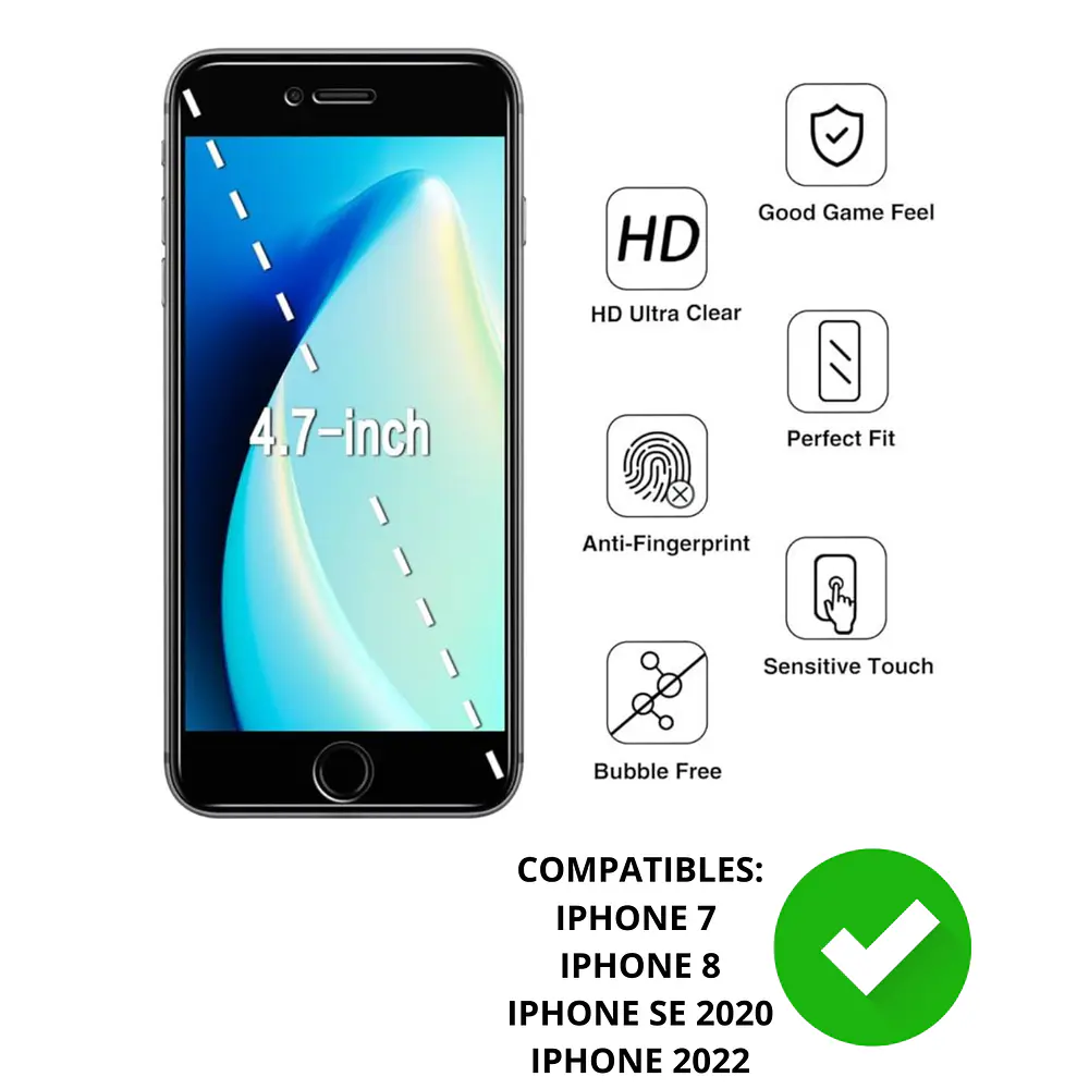 Lamina Mica De Vidrio Antiespía Para iPhone 7 iPhone 8 