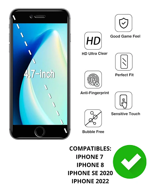 Lamina Mica De Vidrio Antiespía Para iPhone 7 iPhone 8 