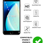 Lamina Mica De Vidrio Antiespía Para iPhone 7 iPhone 8 