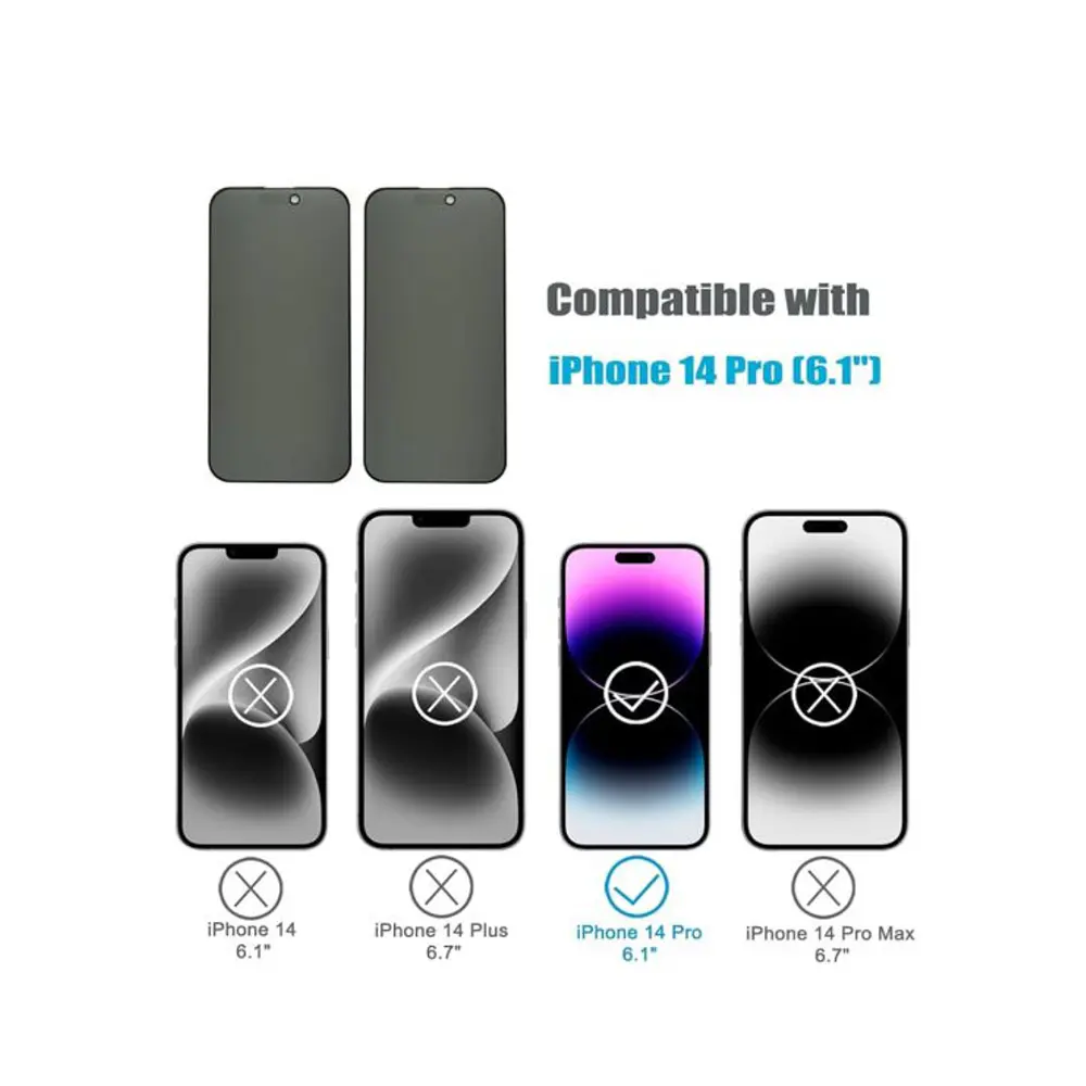 Lamina Mica De Vidrio Antiespía Para iPhone 14 Pro 