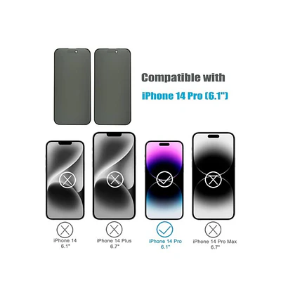 Lamina Mica De Vidrio Antiespía Para iPhone 14 Pro 