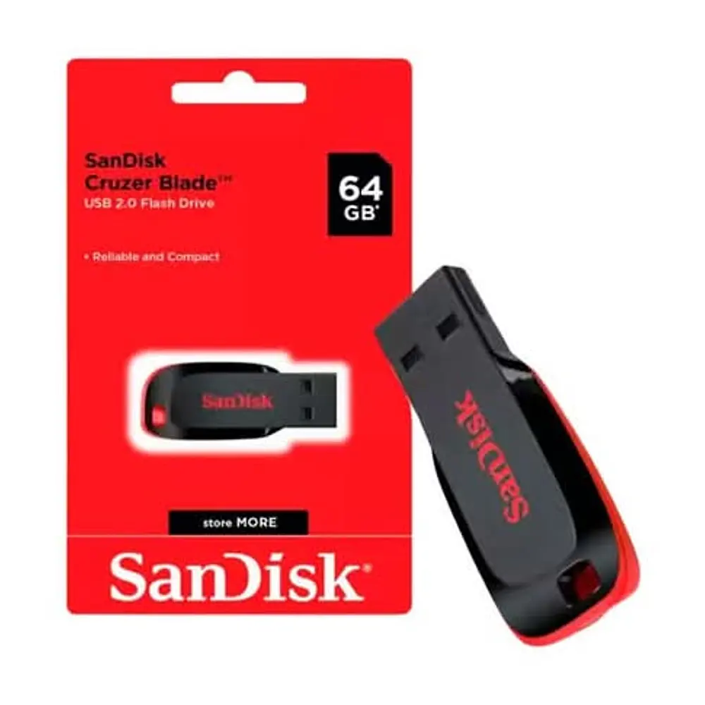 Pendrive SanDisk Cruzer Blade 64GB 2.0  