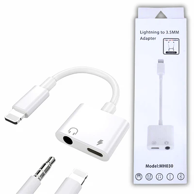 Adaptador Lightning de 3.5mm  Audio + Carga para iPhone 