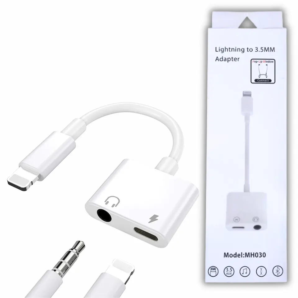 Adaptador Lightning de 3.5mm  Audio + Carga para iPhone  1