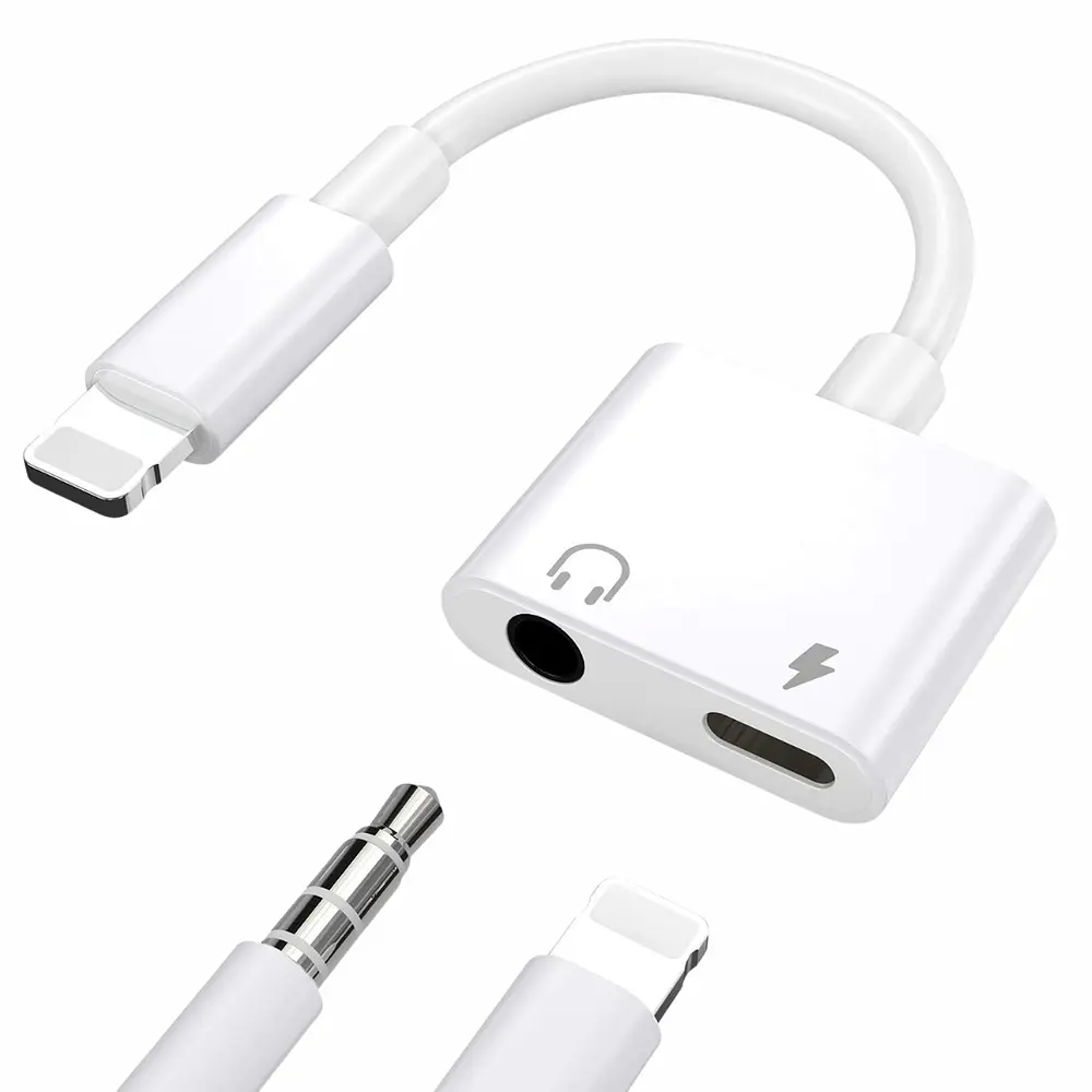 Adaptador Lightning de 3.5mm  Audio + Carga para iPhone 