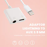 Adaptador Lightning de 3.5mm  Audio + Carga para iPhone 