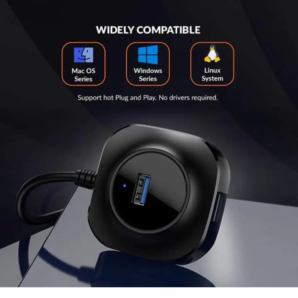 Hub Usb de 4 Puertos Tipo C