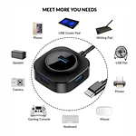 Hub Usb de 4 Puertos Tipo C