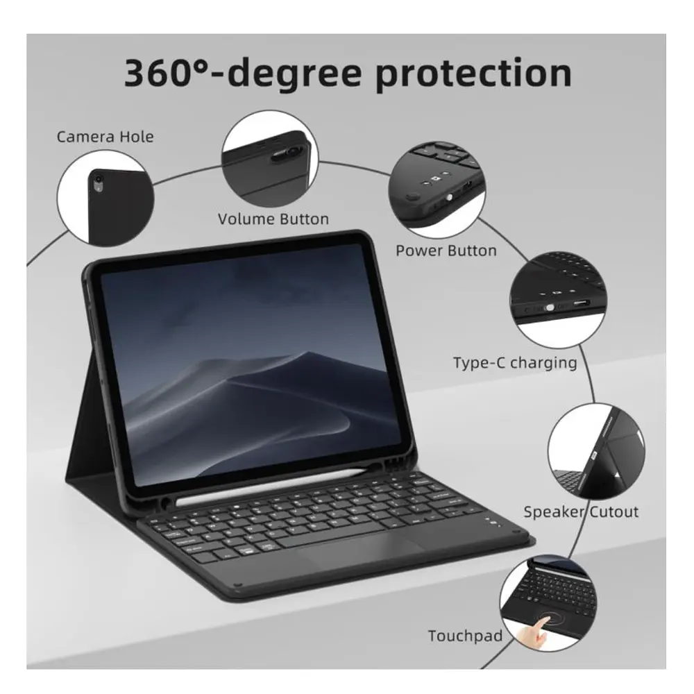 Funda Con Teclado Español Touchpad Para iPad Air 11 M4 2026