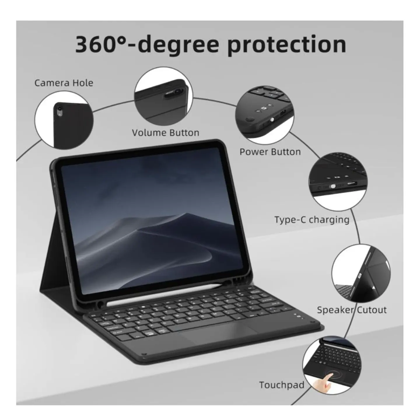 Funda Con Teclado Español Touchpad Para iPad Air 11 M4 2026 3