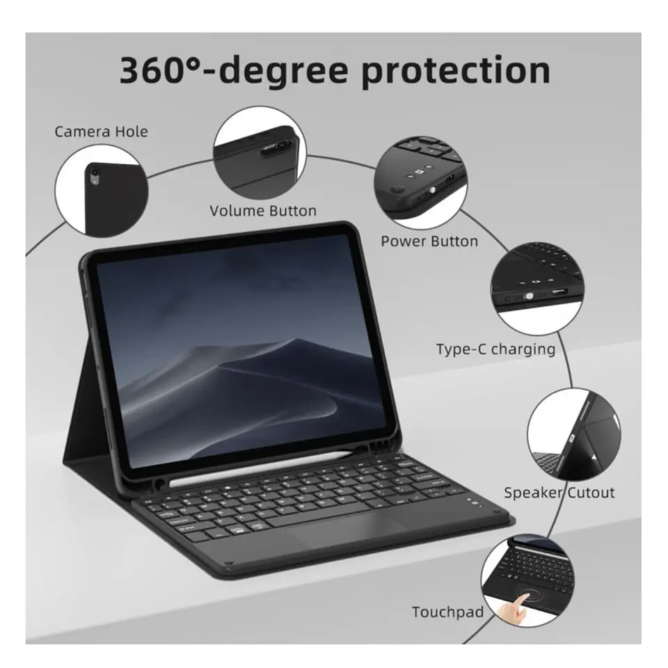 Funda Con Teclado Español Touchpad Para iPad Air 11 M4 2026 3