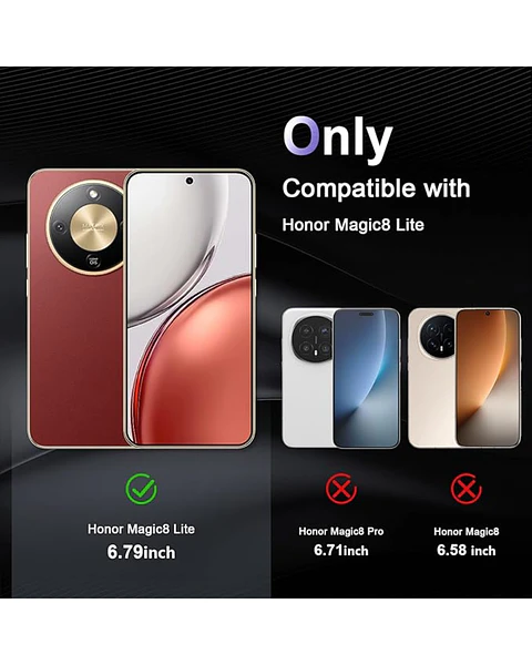 Lámina de Vidrio Completa para Honor Magic 8 Lite 5g 