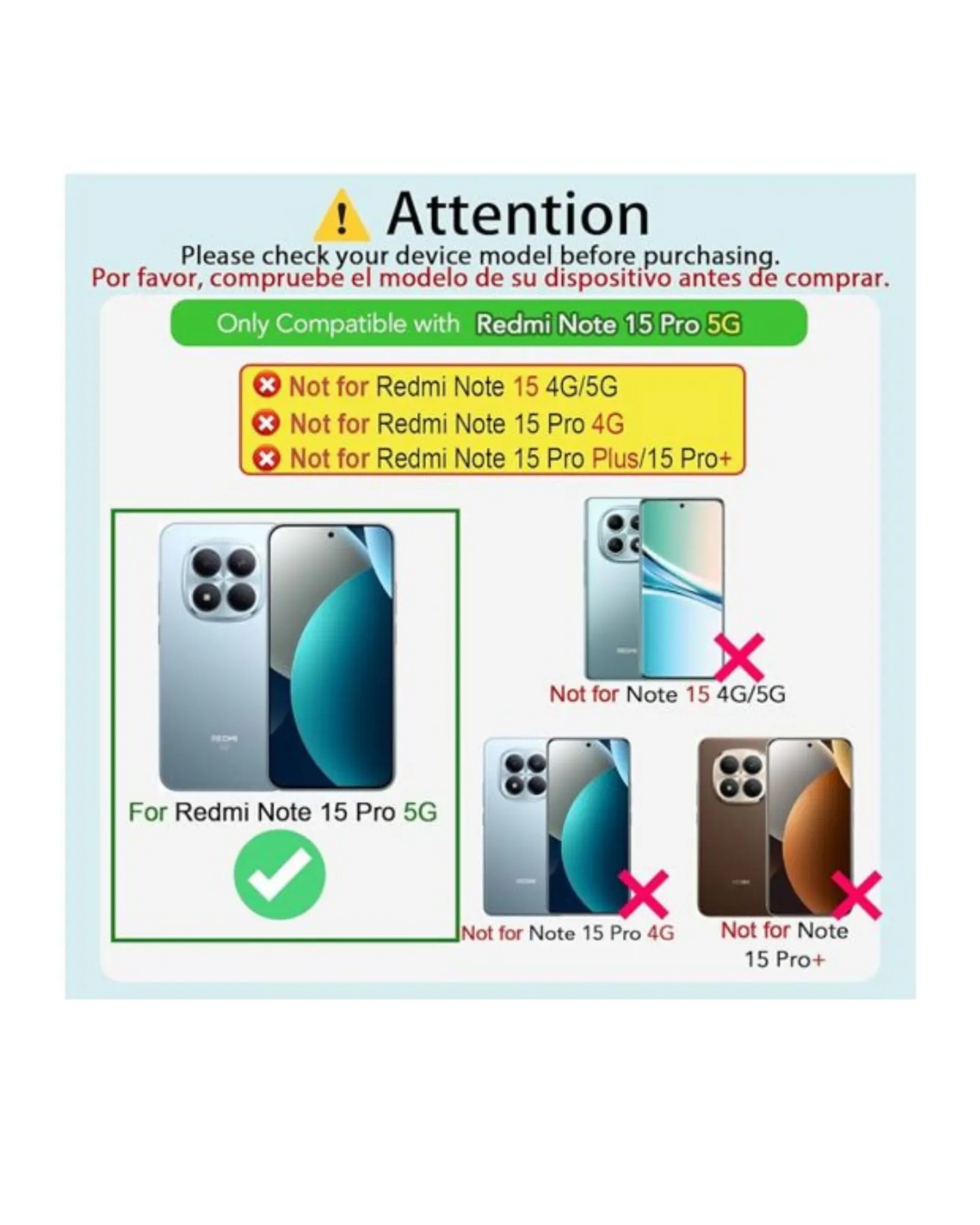 Carcasa Anti Golpes para Redmi Note 15 Pro 5G  2