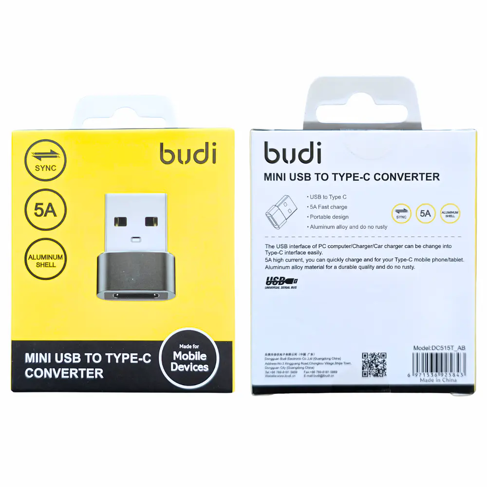 Adaptador OTG USB C a USB A de 5A