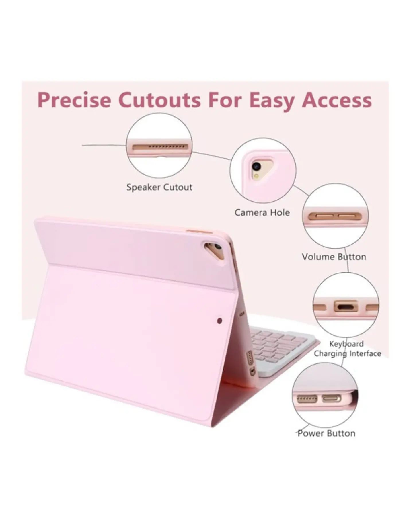 Funda Con Teclado Español Para iPad 10.2 7ma 8va 9na  3