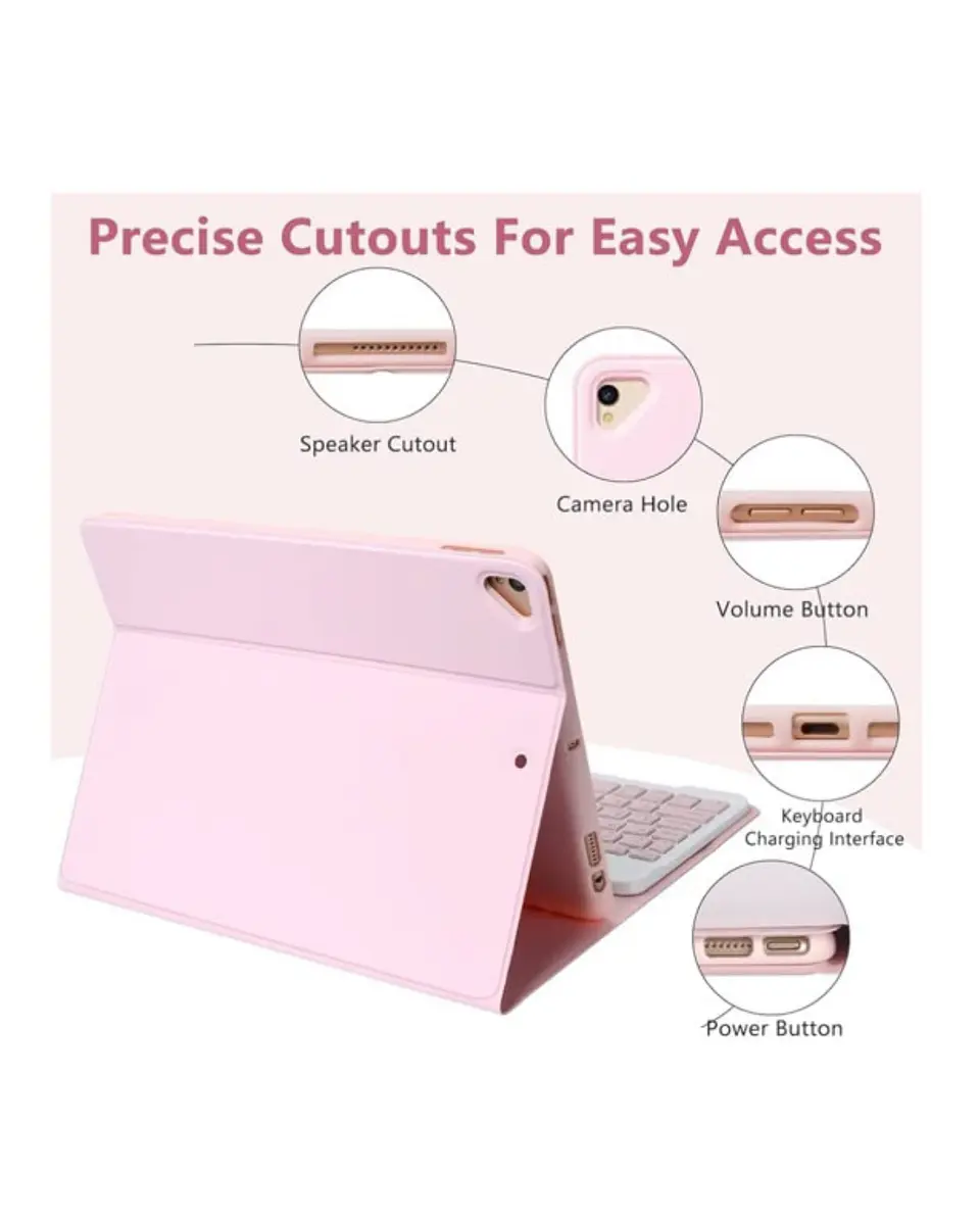 Funda Con Teclado Español Para iPad 10.2 7ma 8va 9na  3