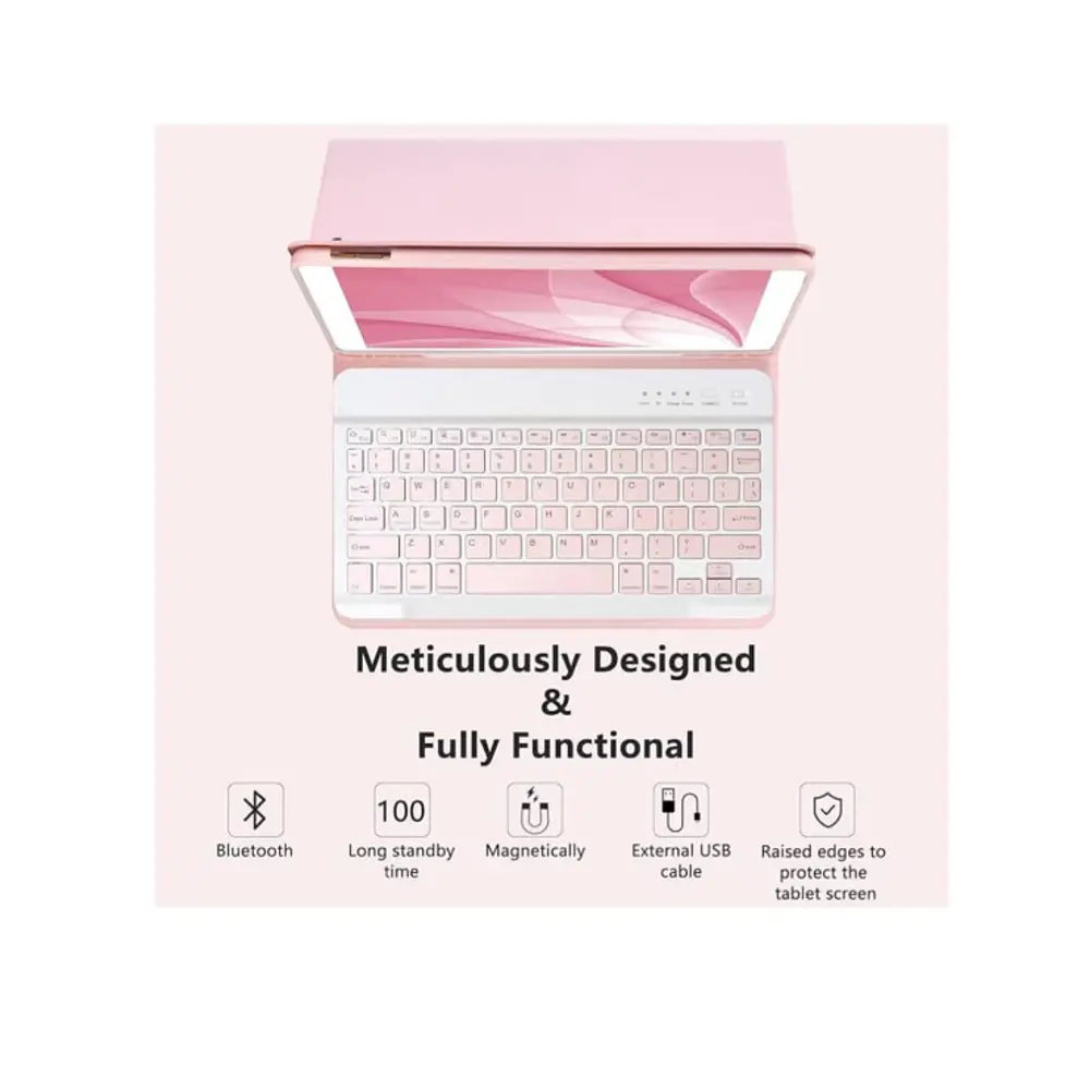 Funda Con Teclado Español Para iPad 10.2 7ma 8va 9na 