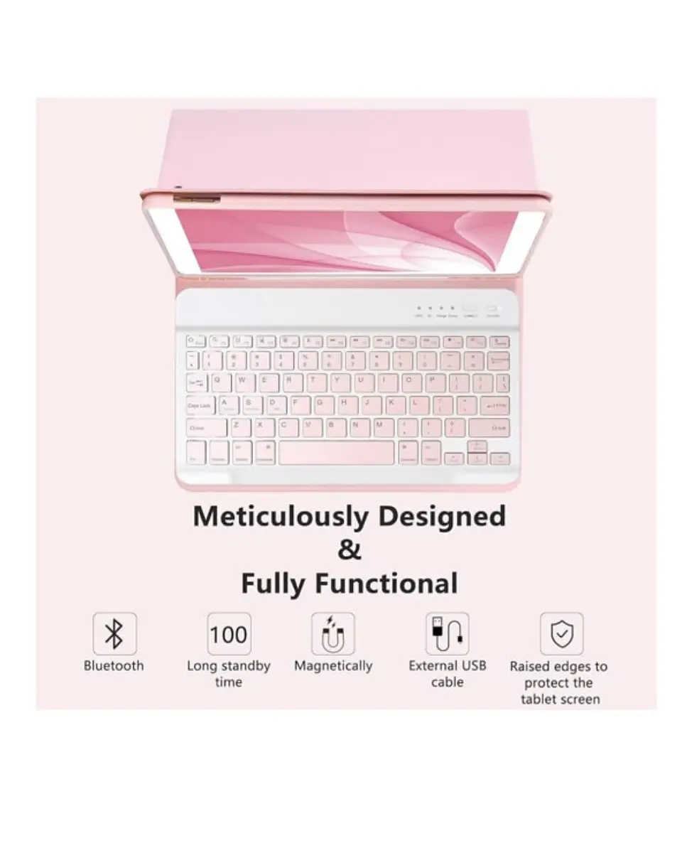 Funda Con Teclado Español Para iPad 10.2 7ma 8va 9na  4